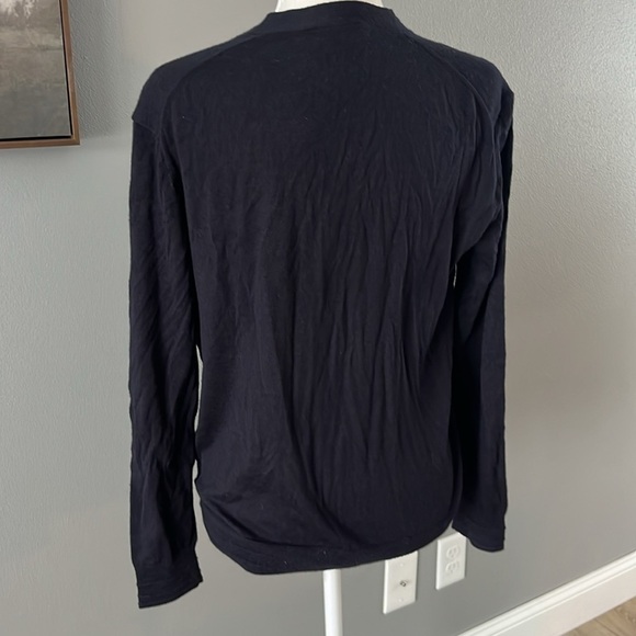 Tory Burch Madison Navy Blue Woolf Blend Button Up Cardigan - Picture 7 of 11